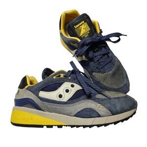 Saucony Shadow 6000 Navy Yellow S70587-2 Retro Running Shoes Men's Size 7.5 US